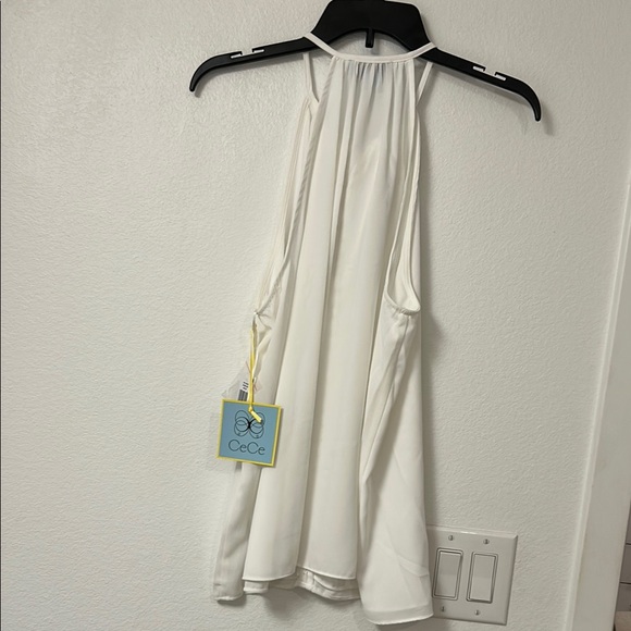 CeCe Women's White Halter Top - Picture 5 of 6